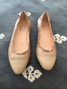 Agl beige flats